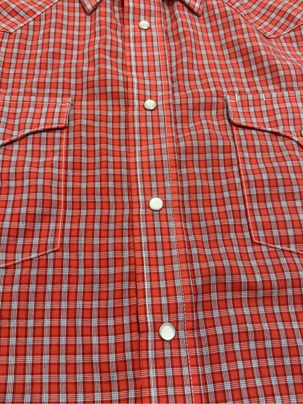 Panhandle Pearl Snap Red Plaid Western Button-Up Shirt Long Sleeve Cotton Men L - Picture 4 of 5